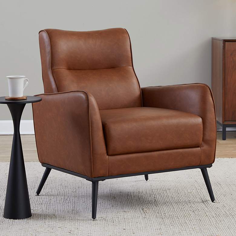 Image 1 Casper Lounger in Camel Faux Leather by LumiSource