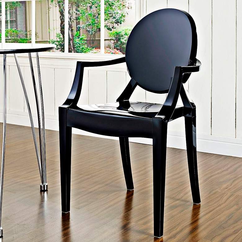 Image 1 Casper Molded Black Indoor/Outdoor Dining Armchair