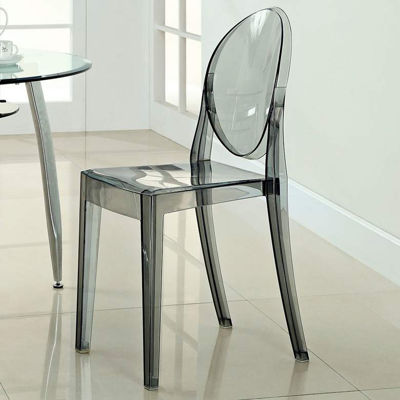 Image 1 Casper Smoked Clear Outdoor Dining Chair