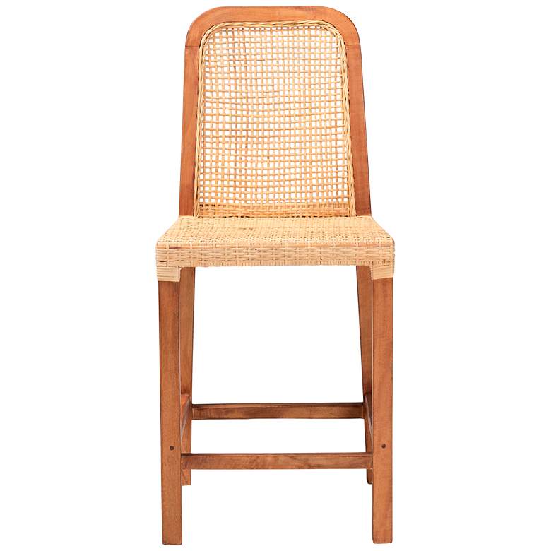 Image 5 Caspia 24 1/2" Natural Walnut Brown Counter Stool more views