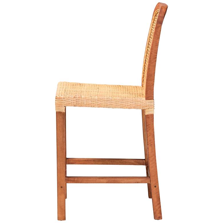 Image 6 Caspia 24 1/2" Natural Walnut Brown Counter Stool more views