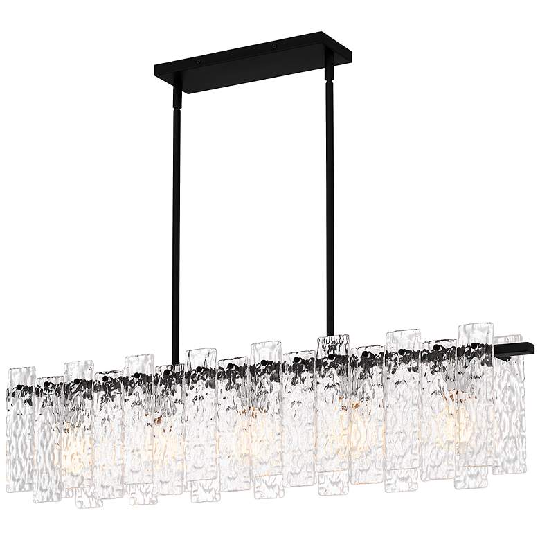 Image 2 Caspian 5-Light Matte Black Island Light
