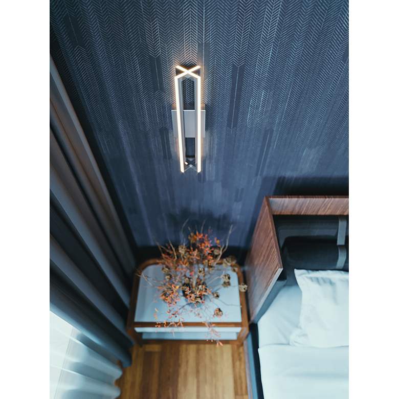 Image 6 Cass 16" High Black Finish LED Modern Geometric Wall Sconce more views
