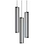1_Cass 18" Wide Black LED Multi-Light Pendant