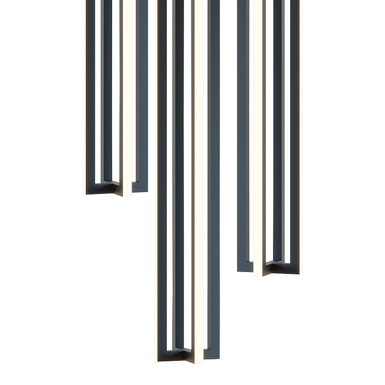 Image 2 Cass 18" Wide Black LED Multi-Light Pendant more views