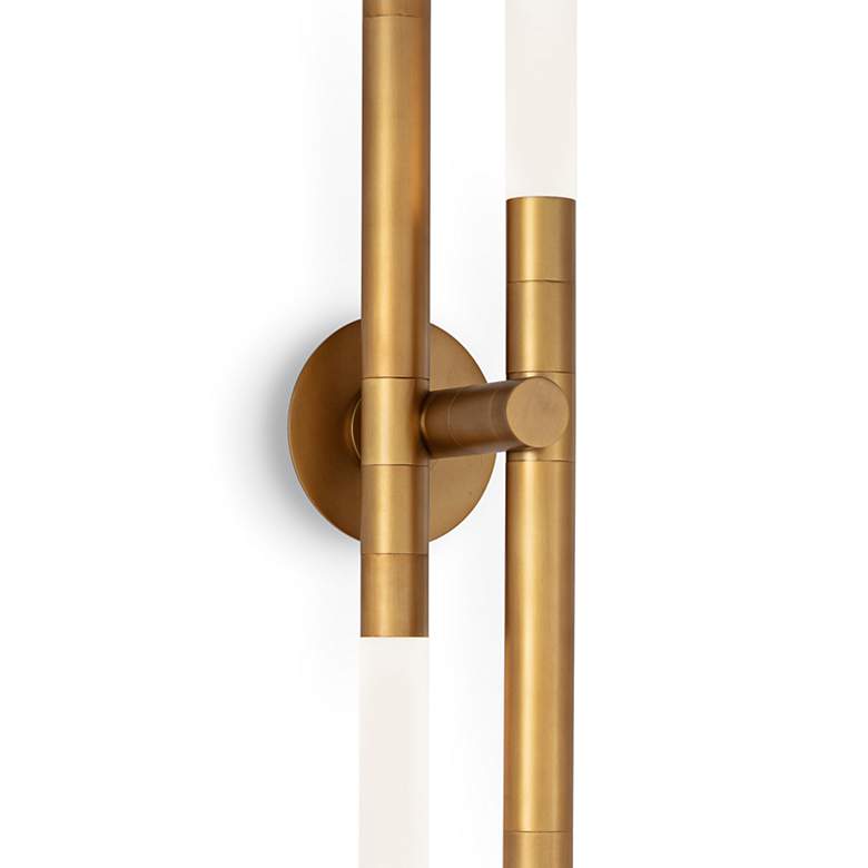 Image 3 Cass 32" High Natural Brass 4-Light Wall Sconce more views