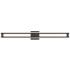 Cass 36" Wide Black Metal LED Bath Light