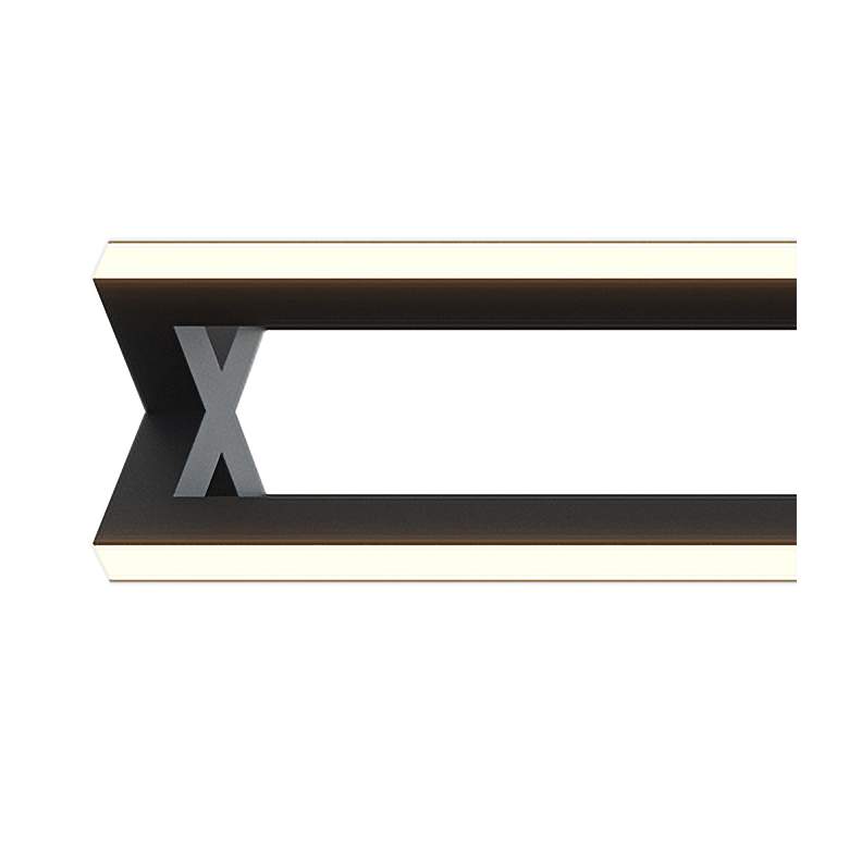 Image 2 Cass 36" Wide Black Metal LED Bath Light more views