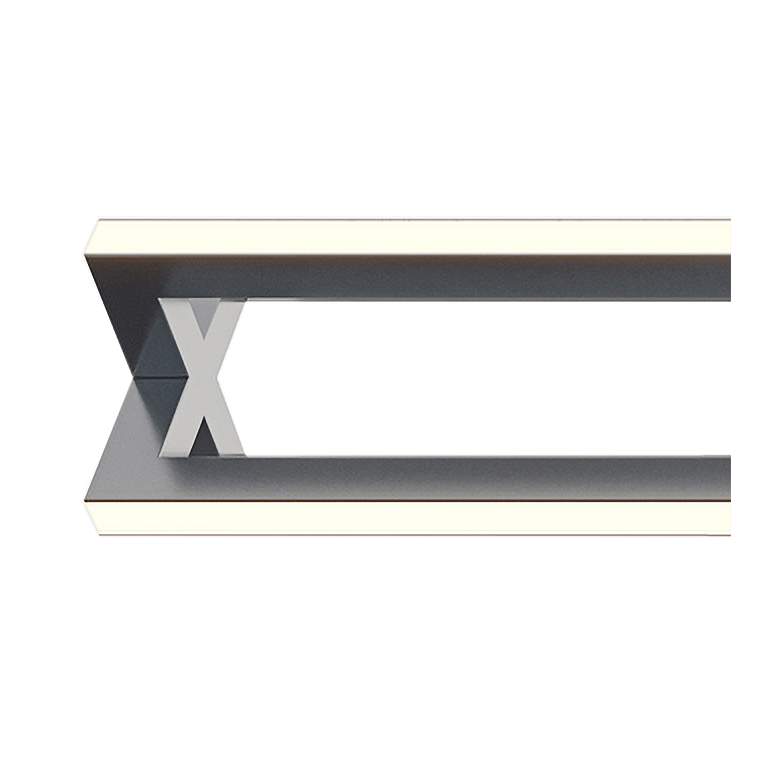 Image 2 Cass 36" Wide Satin Nickel Metal LED Bath Light more views