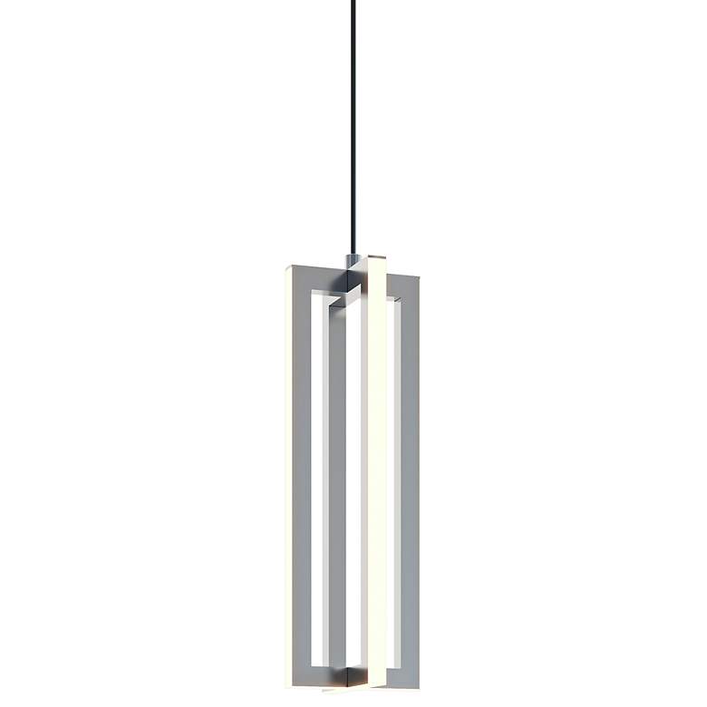 Image 3 Cass 4" Wide Satin Nickel LED Mini Pendant
