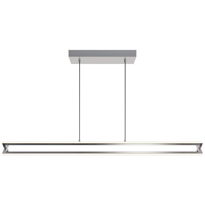 Image 3 Cass 48" Wide Satin Nickel LED Linear Pendant