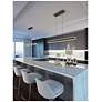 5_Cass 48" Wide Satin Nickel LED Linear Pendant more views