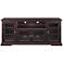 Cass 70" Wide Espresso Wood 4-Door TV Stand with Glass Doors