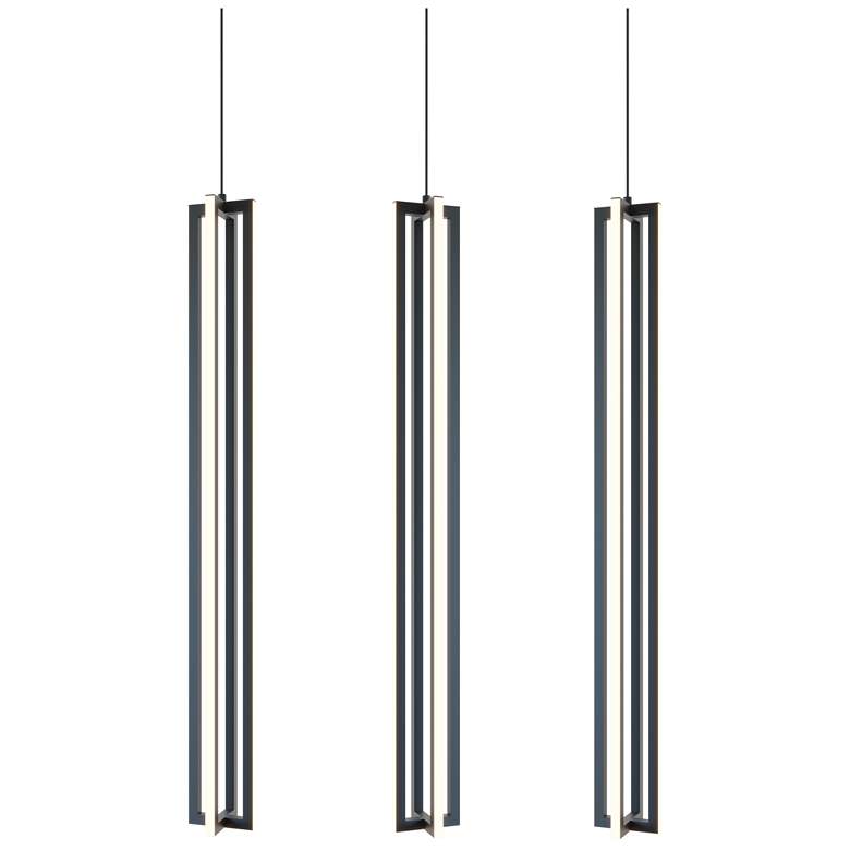 Image 1 Cass Black Medium Linear Pendant