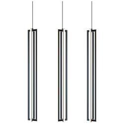 Cass Black Medium Linear Pendant