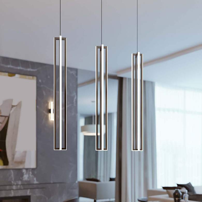 Image 1 Cass Black Medium Linear Pendant