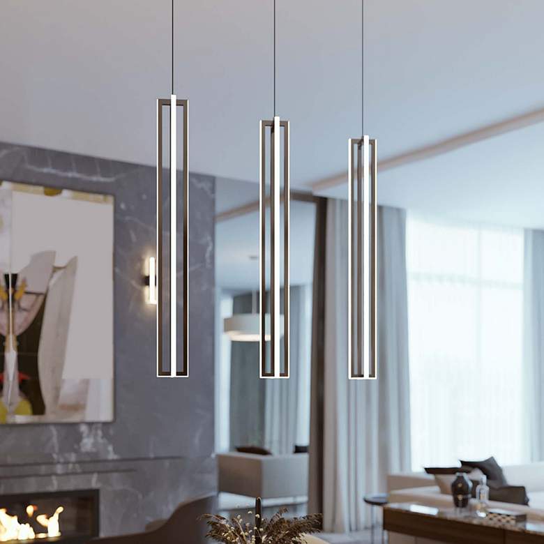 Image 1 Cass Black Small Linear Pendant