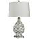 Cass Hand Formed White Pearlescent Glaze Ceramic Table Lamp