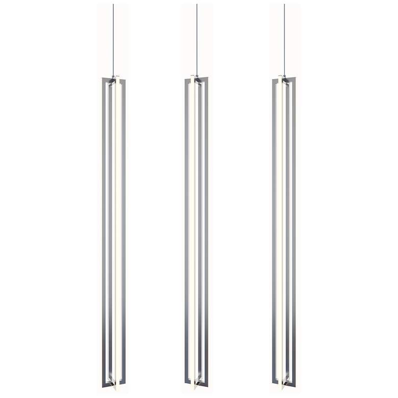 Image 3 Cass Satin Nickel Large Linear Pendant