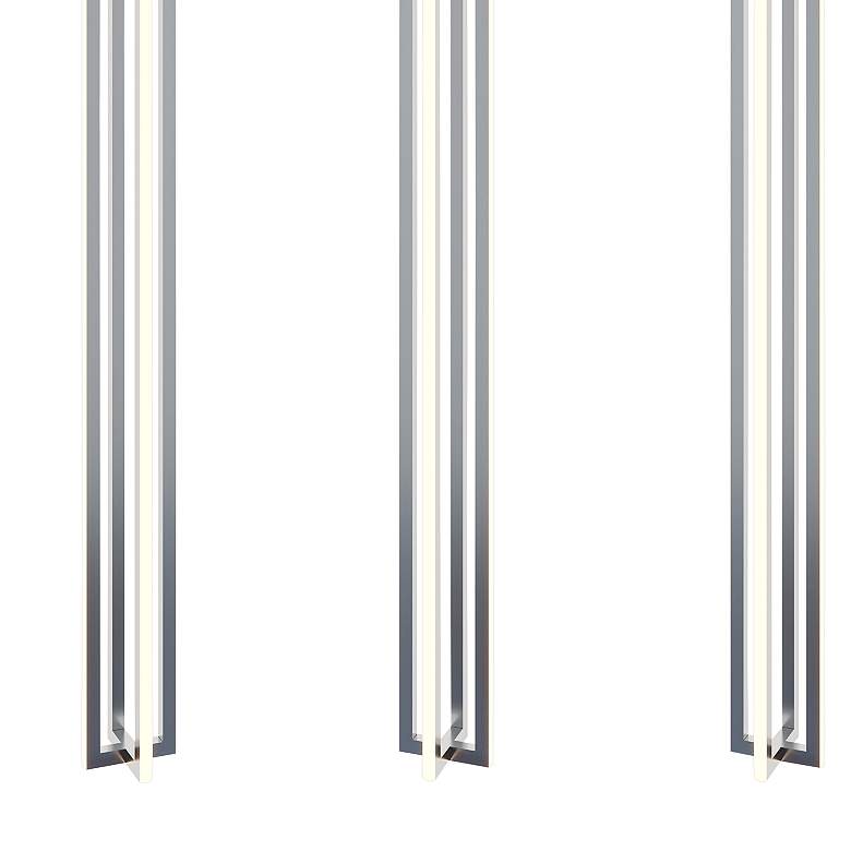 Image 4 Cass Satin Nickel Large Linear Pendant more views