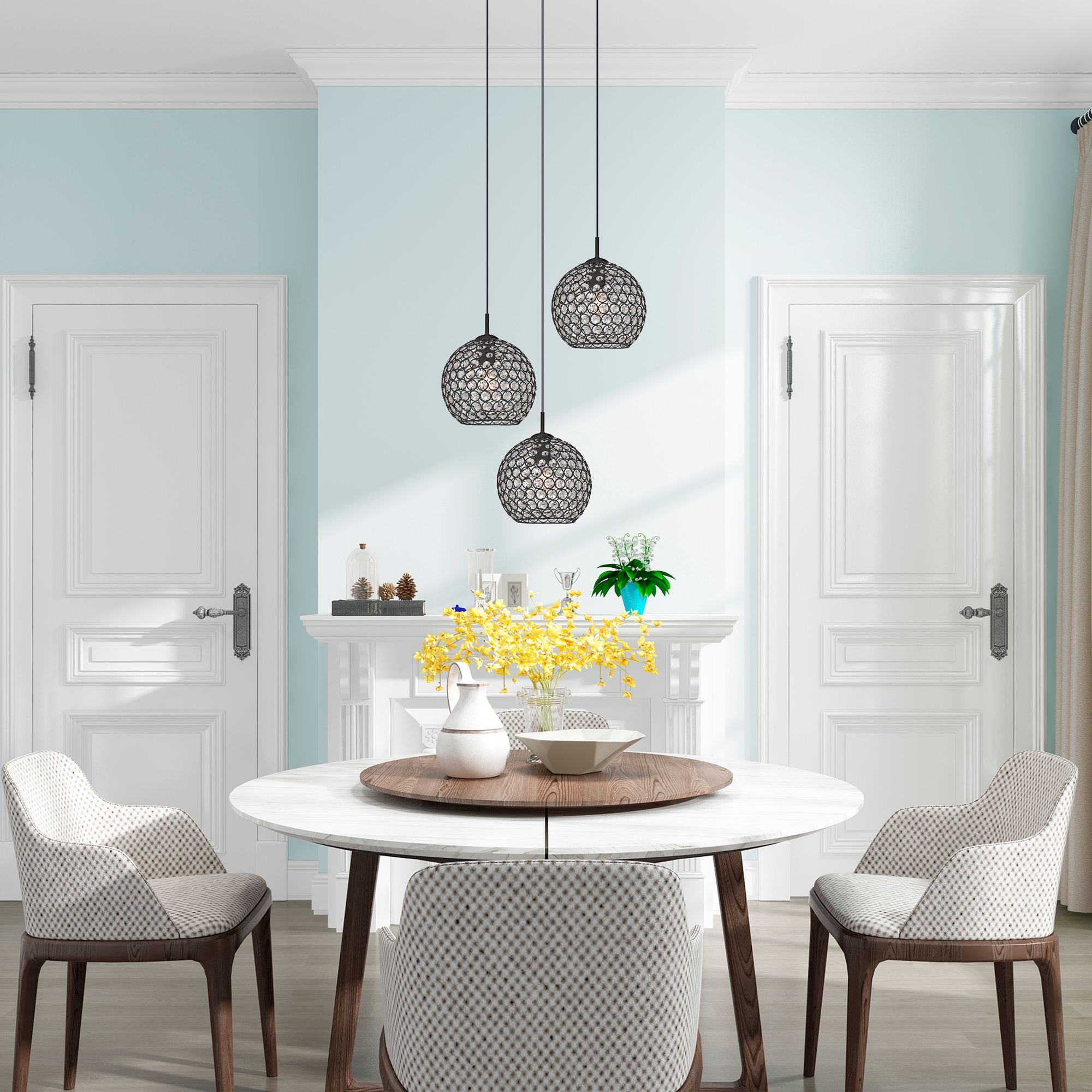 Cassandra 1 Light Black Mini Pendant