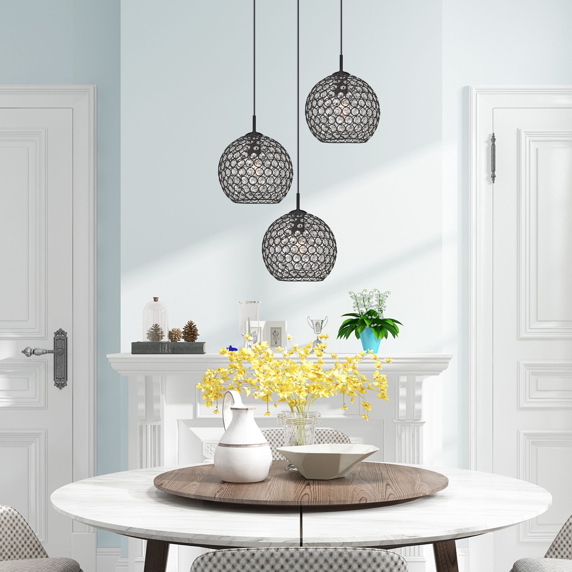 Cassandra 1 Light Black Mini Pendant