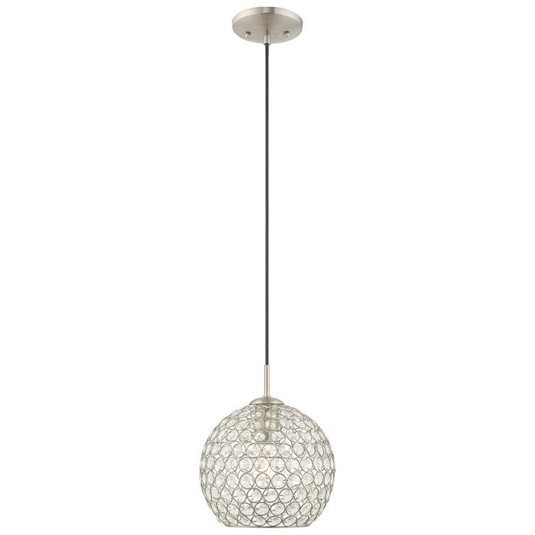 Image 1 Cassandra 1 Light Brushed Nickel Mini Pendant