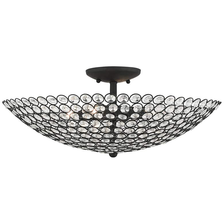 Image 3 Cassandra 19 3/4" Wide Black Ceiling Light