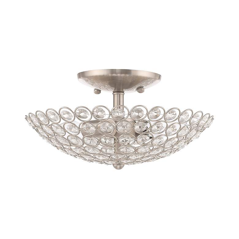 Image 3 Cassandra 2 Light Brushed Nickel Ceiling Mount more views