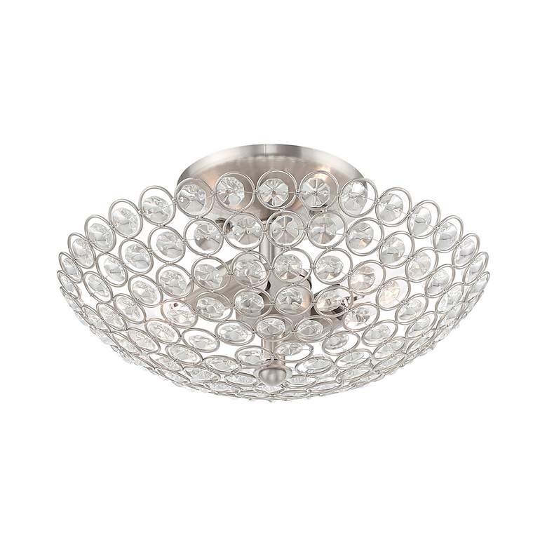 Image 5 Cassandra 2 Light Brushed Nickel Ceiling Mount more views