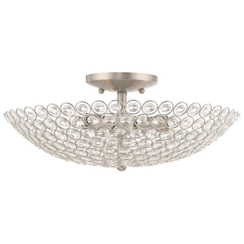 Image 1 Cassandra 3 Light Brushed Nickel Ceiling Mount