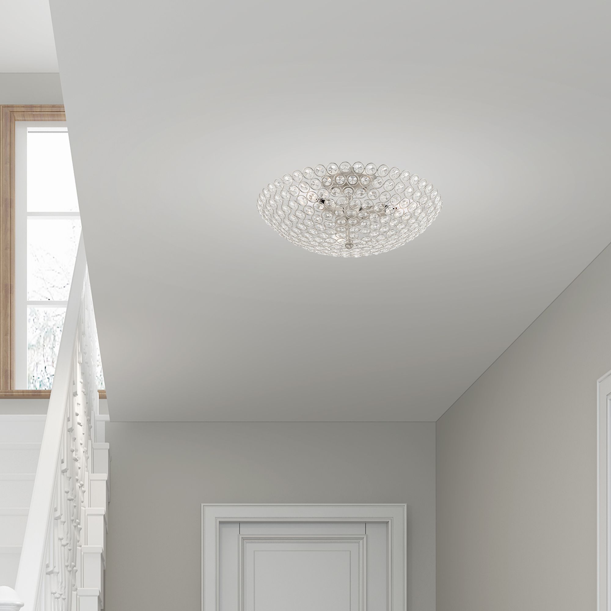 Cassandra 3 Light Brushed Nickel Ceiling Mount