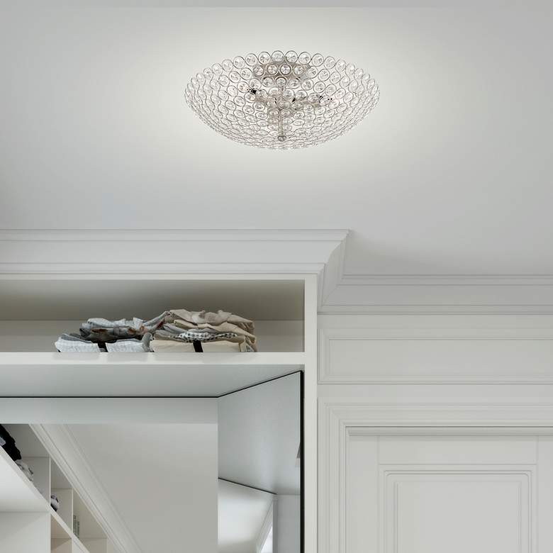 Image 7 Cassandra 3 Light Brushed Nickel Ceiling Mount more views
