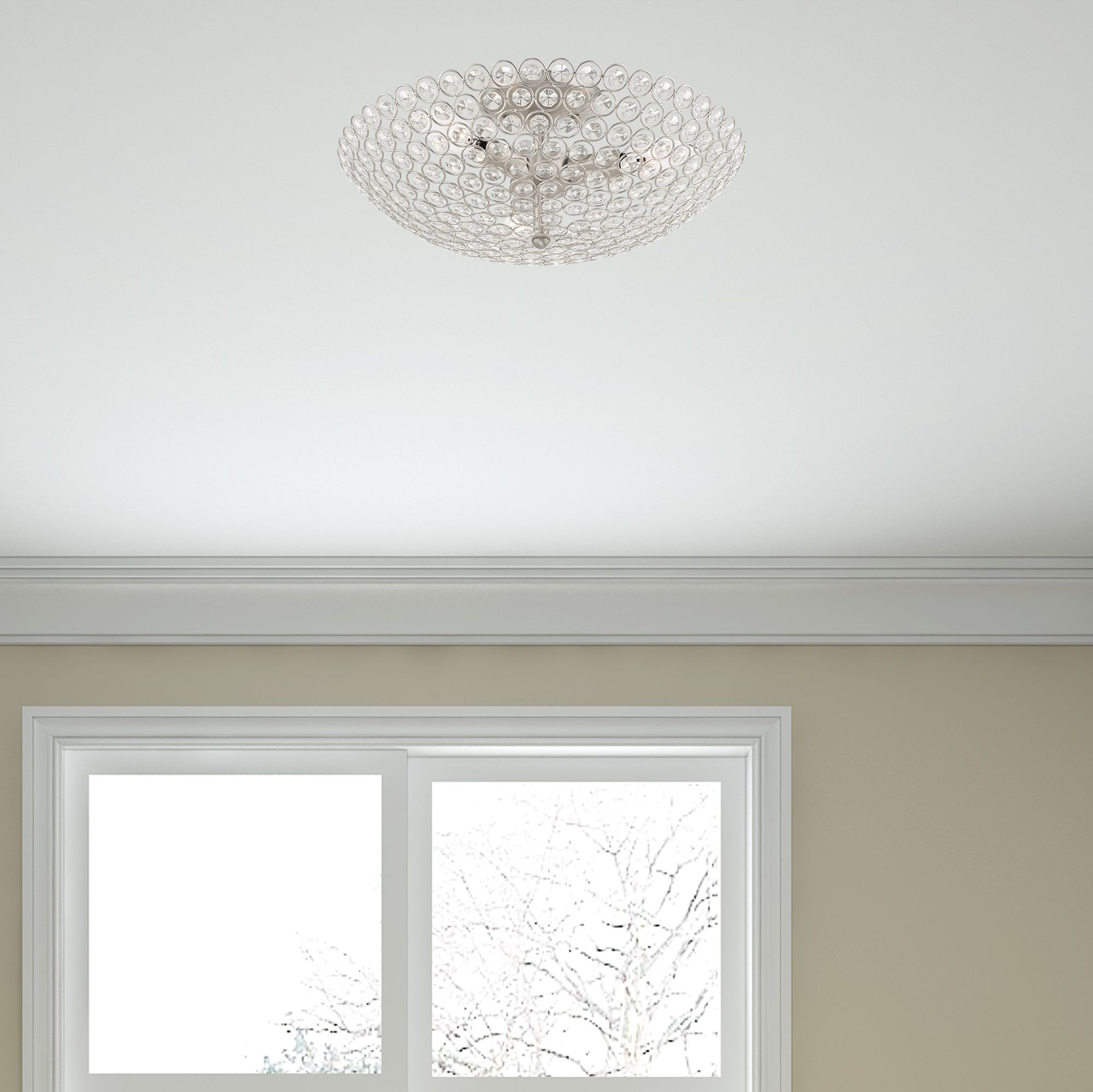 Cassandra 3 Light Brushed Nickel Ceiling Mount