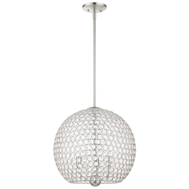 Image 1 Cassandra 3 Light Brushed Nickel Pendant