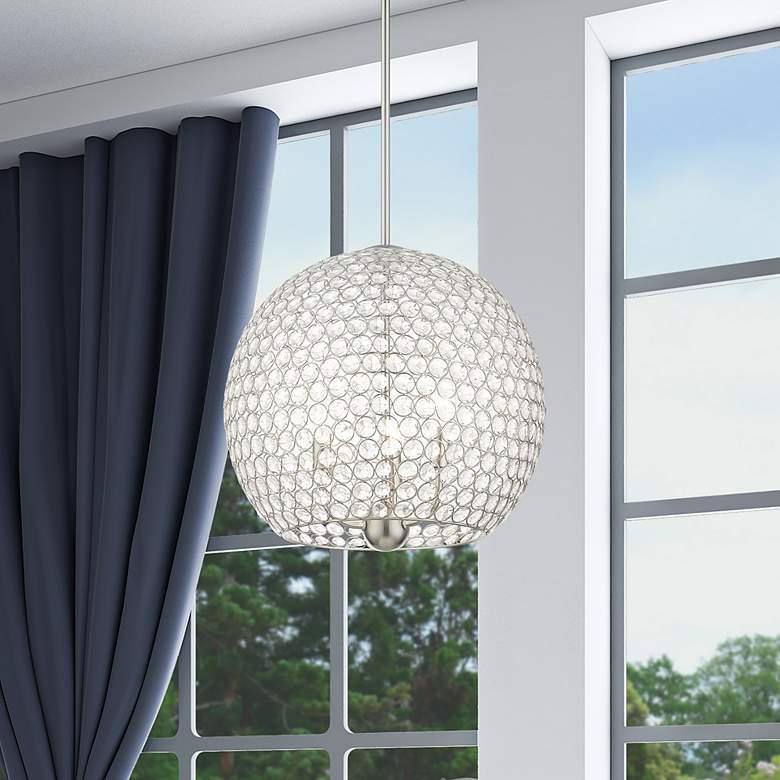 Image 1 Cassandra 3 Light Brushed Nickel Pendant
