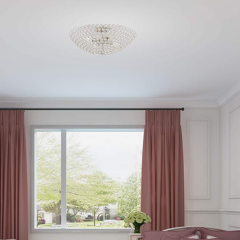 Image 7 Cassandra 4 Light Brushed Nickel Ceiling Mount more views