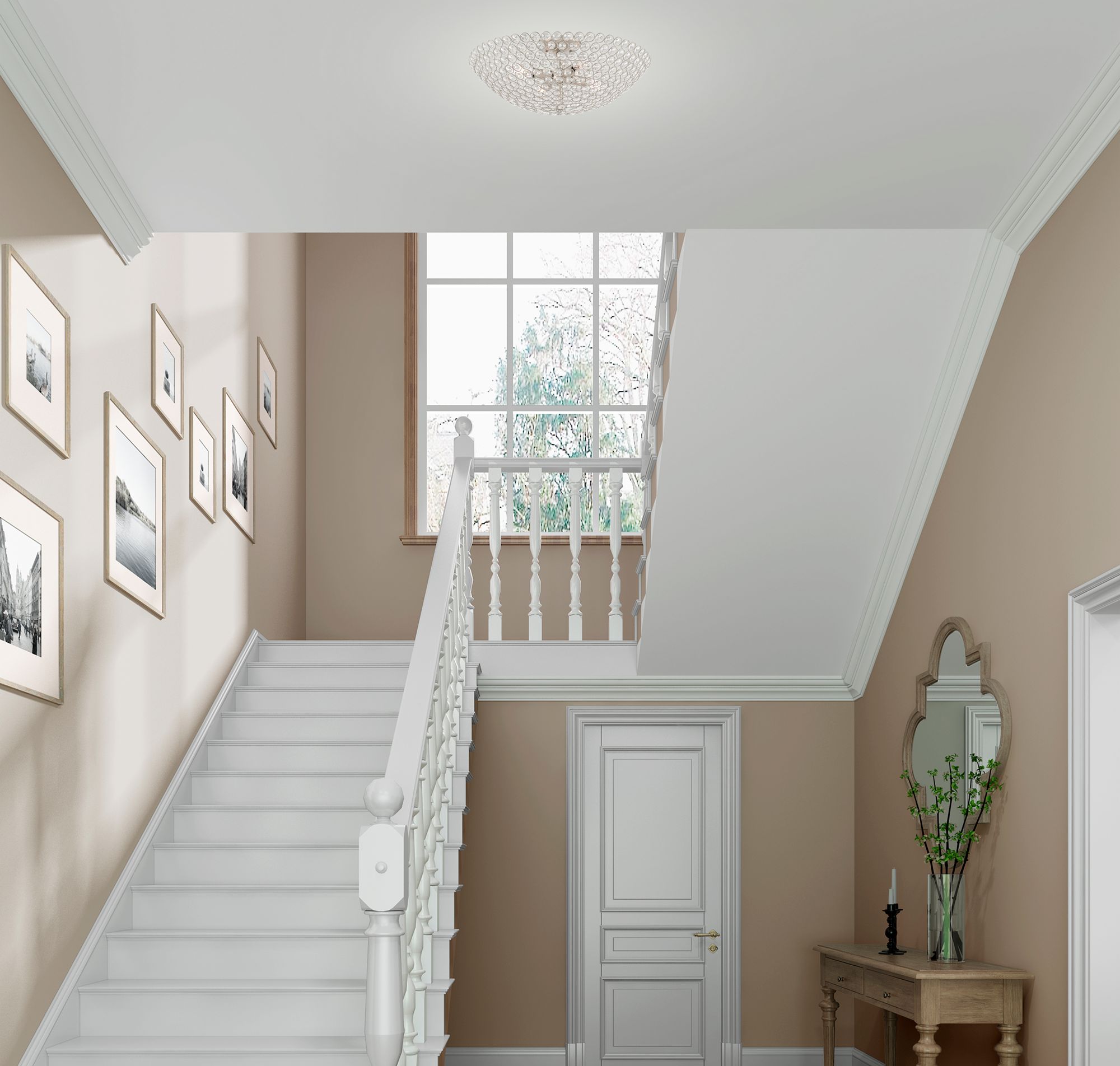 Cassandra 4 Light Brushed Nickel Ceiling Mount