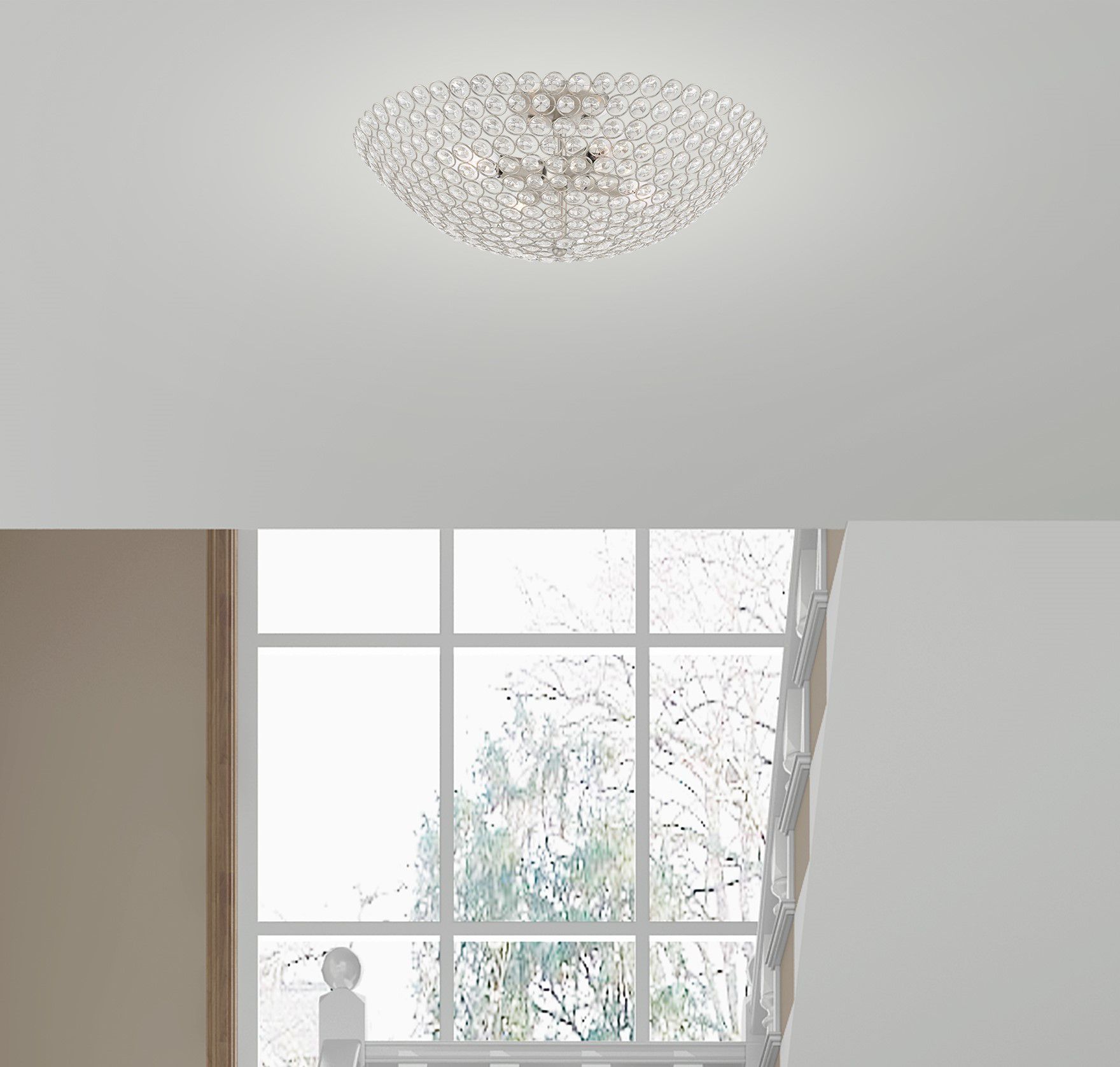 Cassandra 4 Light Brushed Nickel Ceiling Mount