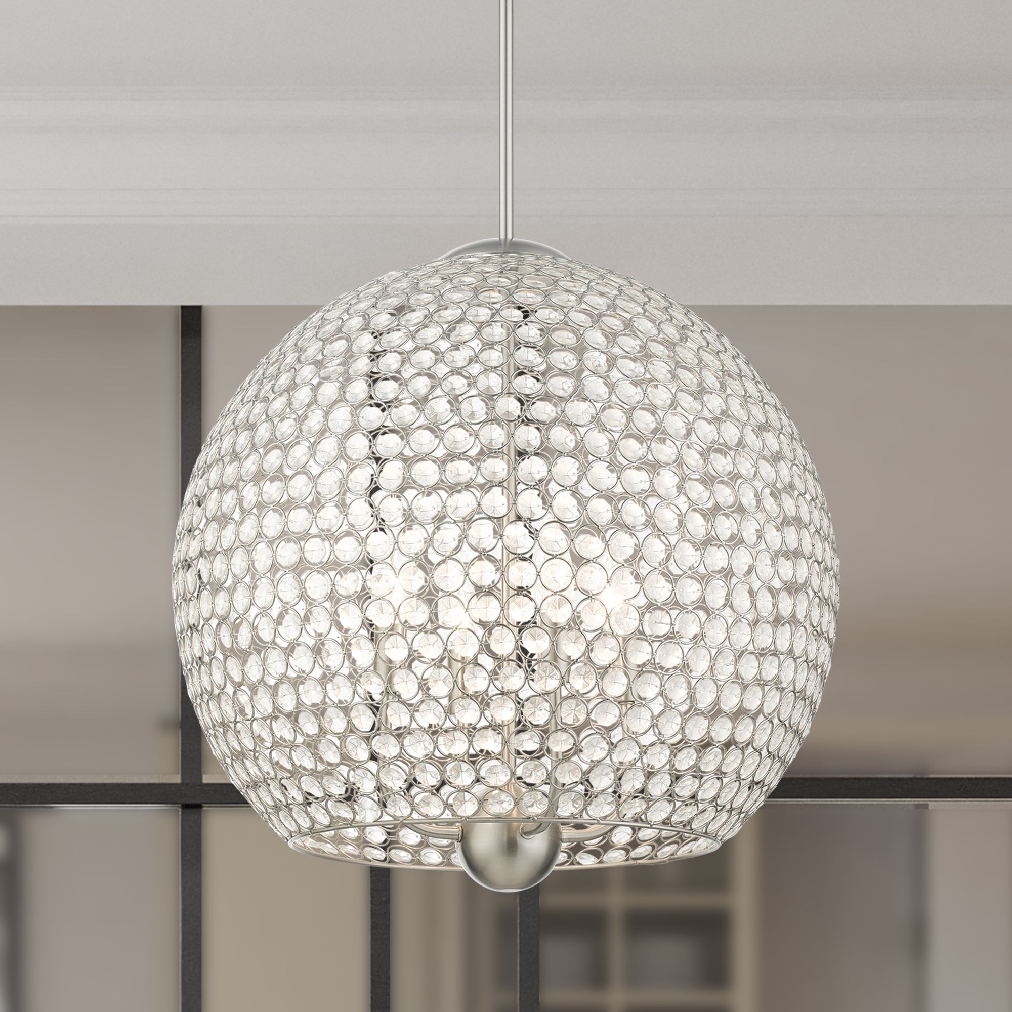 Thumbnail1 of Cassandra 4 Light Brushed Nickel Pendant