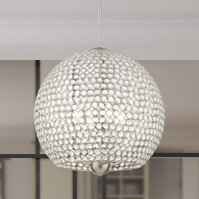 Image 1 Cassandra 4 Light Brushed Nickel Pendant