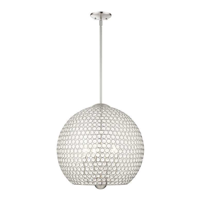 Image 4 Cassandra 4 Light Brushed Nickel Pendant more views