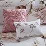Thumbnail4 of Cassandra Blush Floral King 8-Piece Comforter Set more views
