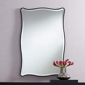 Image1 of Cassandra Matte Black 26" x 40" Rectangular Wall Mirror