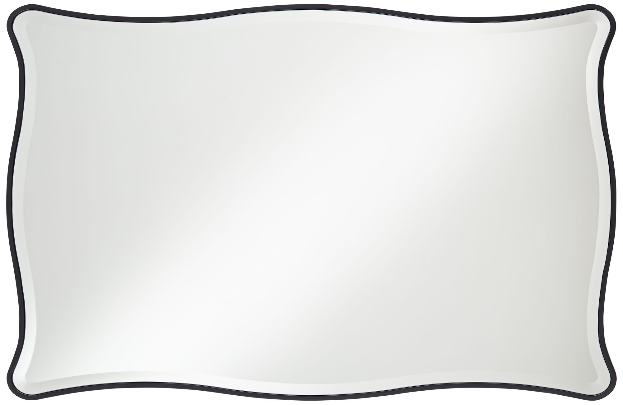 Image 5 Cassandra Matte Black 26" x 40" Rectangular Wall Mirror more views