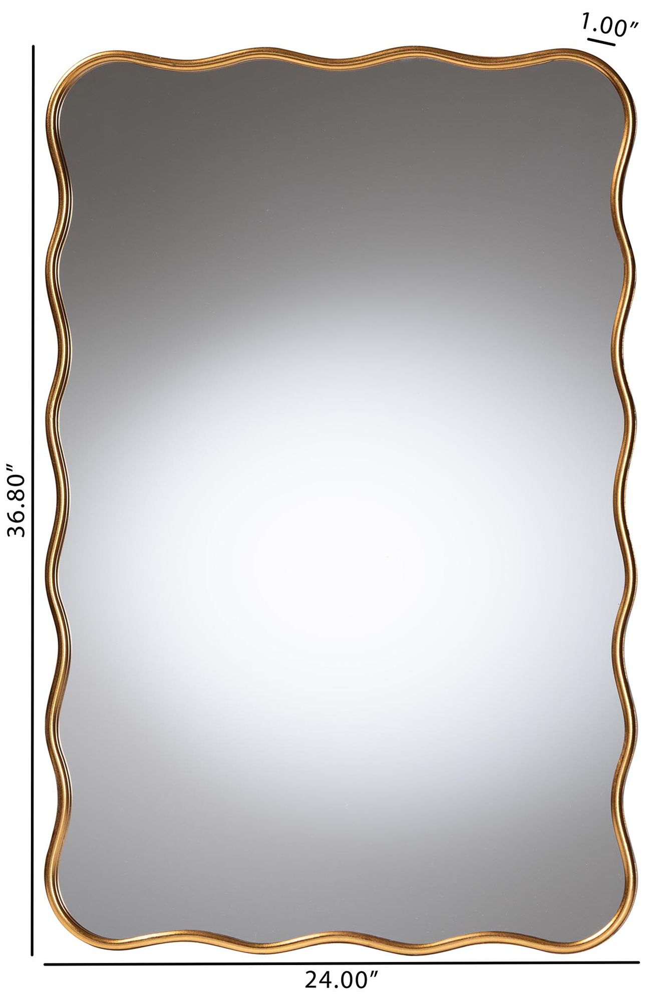 Image 4 Cassara Antique Gold Leaf 24" x 36 3/4" Wall Mirror more views