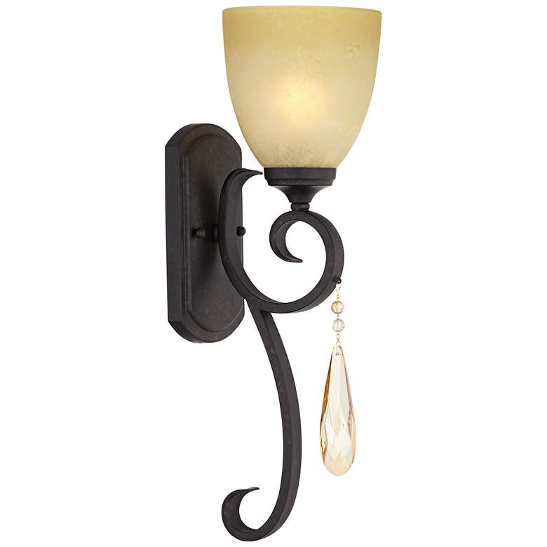 Image 1 Casselton 19 1/2 inch High Bronze Wall Sconce