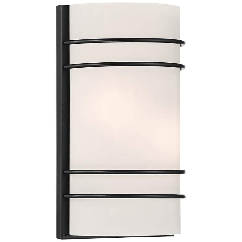 Image 1 Cassi 12 1/4" High Matte Black ADA LED Wall Sconce