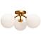 Cassia 17 3/4" Wide Aged Gold 3-Light Ceiling Light