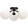 Cassia 17 3/4" Wide Matte Black 3-Light Ceiling Light